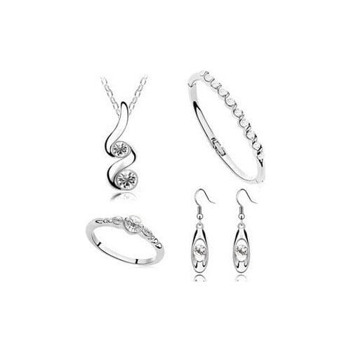 JS S122 Elegant Jewelry Sets High Quality 4Pcs Jewelry Sets Nickel Free Jewelry Set For Women