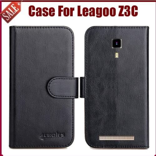 Hot Sale! Leagoo Z3C Case New Arrival 6 Colors High Quality Flip Leather Phone Protective Cover For Leagoo Z3C Case