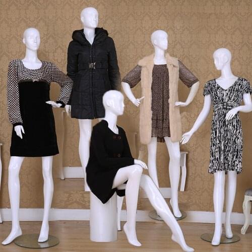 Hot Sale Sexy Female Mannequin, Fiberglass Gloss White Female Manikin for Window Display