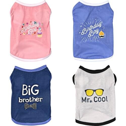 Summer Vest Dog Clothing Dog Vests For Small/Large Dogs Shirt Chihuahua Tshirt Cute Puppy Vest Soft Pet Supplies ropa perro 35