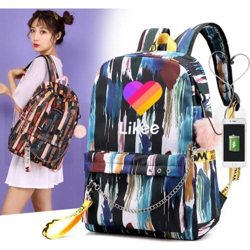 Likee Video App Schoolbag Women Outdoor Sports Backpack Likee Bag Softback Zipper Back Pack Laptop Camouflage Army Bags Tactical