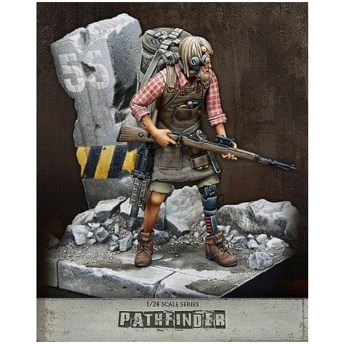 1/24 scale 75MM Biochemical crisis Explorer Unpainted Miniatures Resin Model Kit Figure Free Shipping