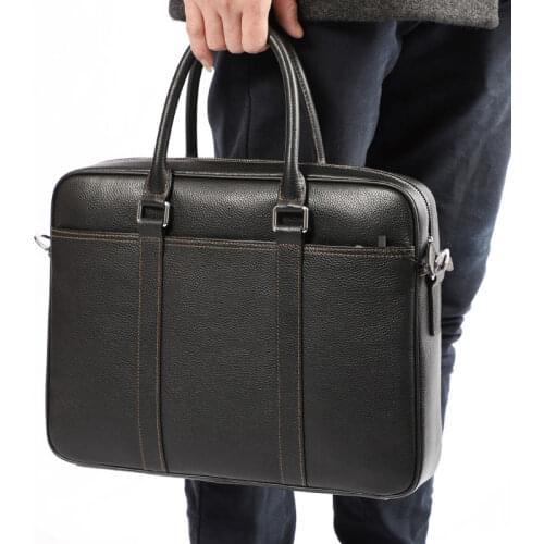 Mens Handbag 2019 Business Briefcases Man for lawyer Genuine Leather Messenger Bag Men Shoulder Bags leather laptop