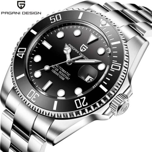 PAGANI mens mechanical watch automatic watch men fashion brand stainless steel strap waterproof sports watch relogio masculino