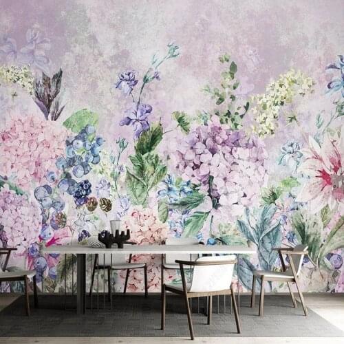 Custom Any Size Mural Wallpaper 3D Hand Painted Watercolor Plants And Flowers Fresco Living Room TV Bedroom Home Decor Wallpaper