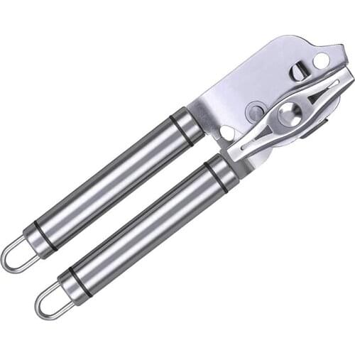 Stainless Steel Can Opener Chrome Bottle Openers Professional Ergonomic Manual Can Opener Kitchen Tools Bar Accessories