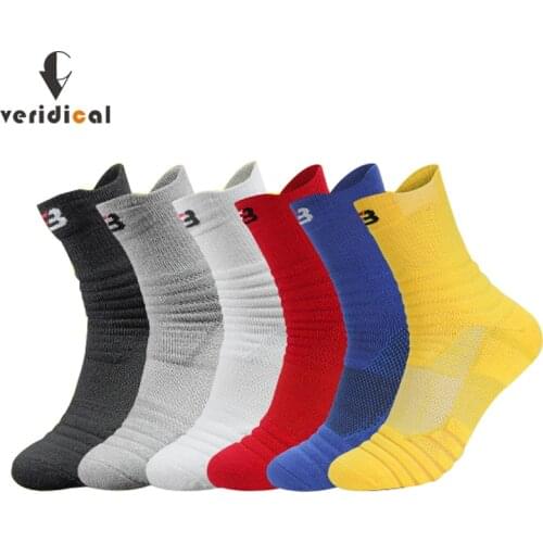 Unisex Outdoor Basketball Socks Men Women Elite Bright Color Bike Running Football Sport Cycling Terry Travel Socks EU 31-48