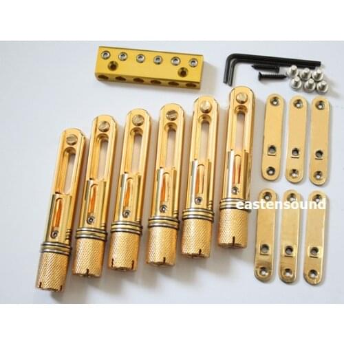 One set 6 strings single headless bass bridge for bass