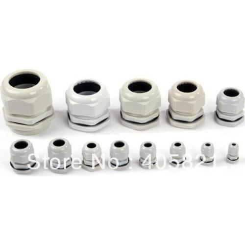 PG19 IP68 Light Grey Waterproof Nylon Cable Gland For 12-15mm Cable Range