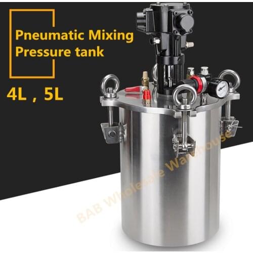 4L and 5L Stainless Steel and Carbon Steel Pneumatic Mixing Glue Paint Glue Dispensing Air Pressure Container Tank Barrel