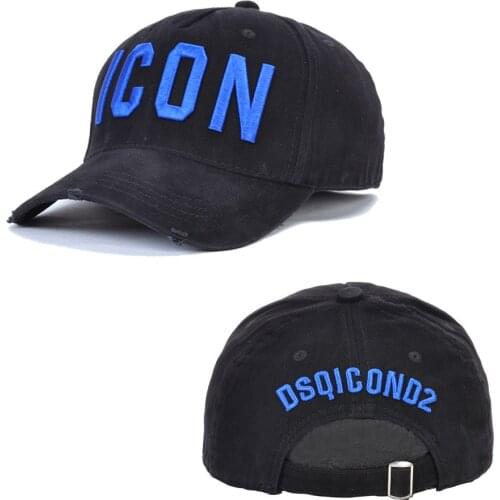 DSQICOND2 Casual Brand Snapback Baseball Cap for unisex 2021 ICON Solid Letter Snapback Caps DSQ new Bone Gorras Casquette