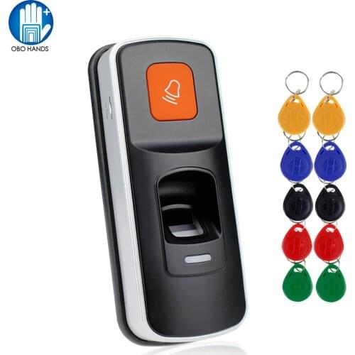 RFID Fingerprint Access Control System Biometric Reader Door Opener Standalone Access Controller 125KHz Keyfobs SD card Support