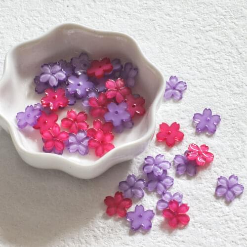 Mixed 12mm Resin flower 30pcs One hole Flatback Art decoration diy Handicraft Scrapbooking