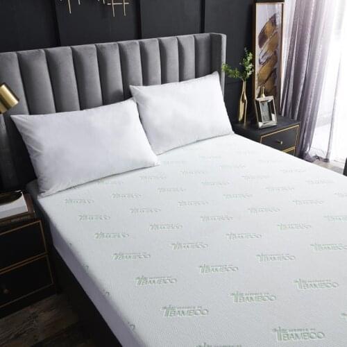 Super Soft Bamboo Fiber Waterproof Mattress Pad Protector Cover Antibacterial Mattress Cover Bug Proof Mattress Topper Cover