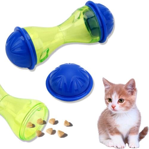 Pet Dog Fun Bowl Feeder Cat Feeding Toys Pet Training Exercise Fun Bowl Plastic Pets Leakage Food Ball Dog Food Dispenser