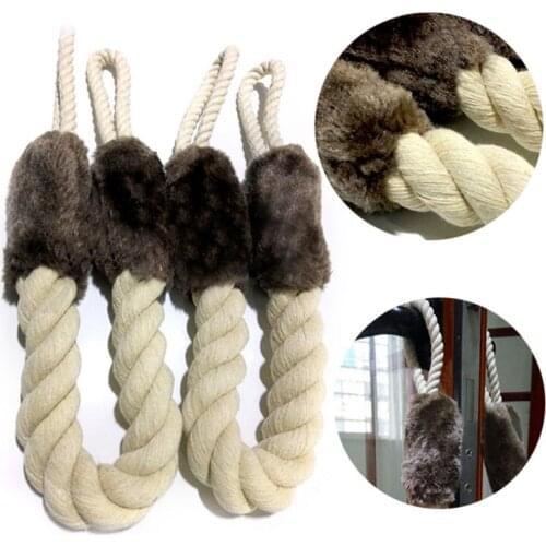 Pets Rope Toy Biting Squeak Toy Dog Toy Rope Training Tool Pet Dog Toys Molar Tooth Bite Pet Game Rope Door Handle Door Stopper