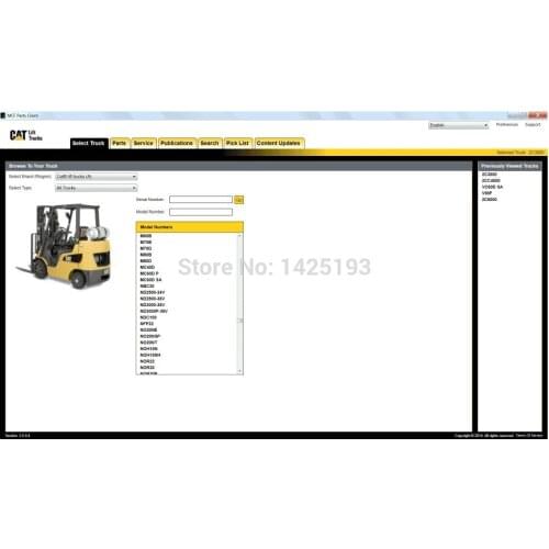 Cat Lift Trucks 2021 (MCFA) Spare Part Catalogue