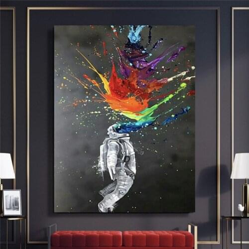 Canvas Print 1 Panel Picture Wall Art Astronauta Fly Colorful Paintings Home Decoration Module Poster For Living Room No Frame