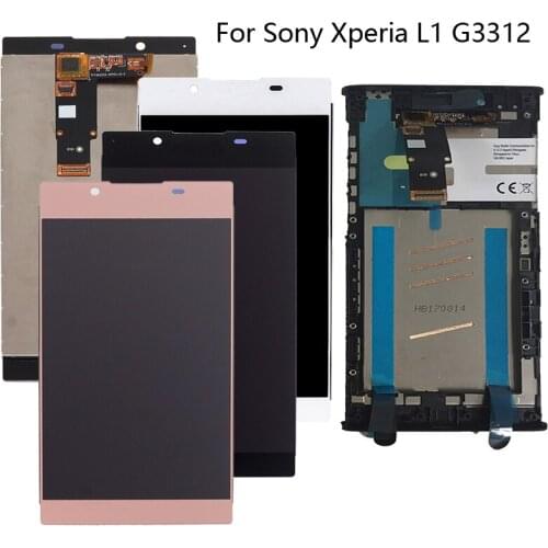 100% tested for Sony Xperia L1 G3312 5.5” LCD Digital Converter Component For SONY Xperia L1 Display Replacement Kit + Tools