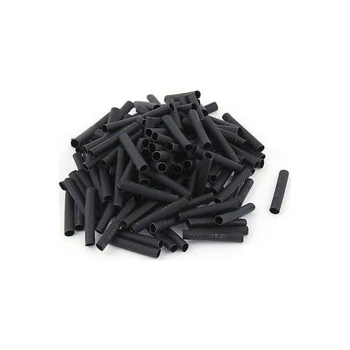 150pcs Wrap Wire Black 3.5mm Dia Heat Shrink Tube Sleeving 30mm Length 2:1