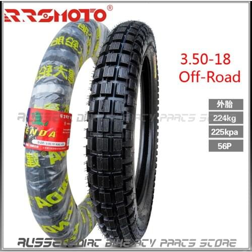 3.50-18 Off-road Outer Tire and inner tube for Dirt pit bike Motorcycle motocross