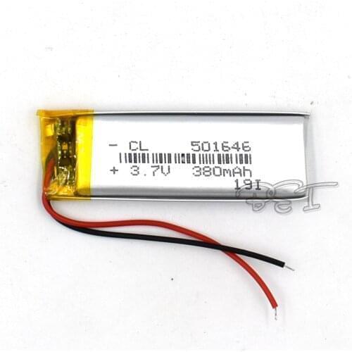 5Pcs 3.7V lithium battery Li-polymer Rechargeable Cell Li-ion Polymer 501646 500mAh For PSP Navi GPS MP3 MP4 Speaker Camera