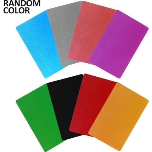 50pcs Colorful Laser Marking Business Cards Aluminum Alloy Practical Blank Engraved Card 85*54*0.17mm
