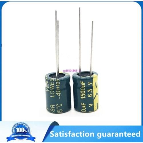 5pcs/lot 6.3V 1500UF 10*13 Low ESR / Impedance high frequency aluminum electrolytic capacitor 1500UF 6.3V 10*13 6.3v1500uf 20