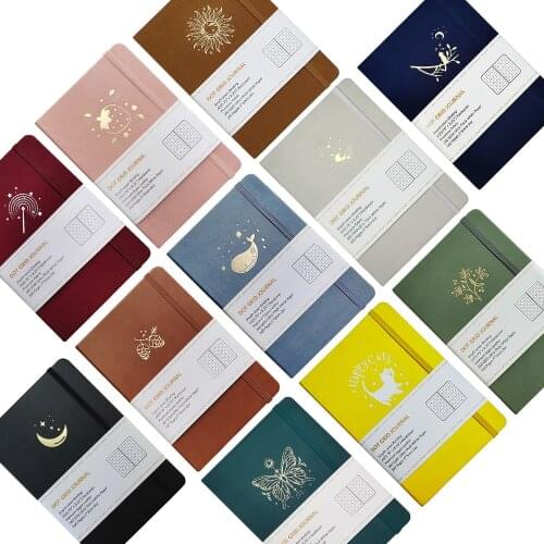 Customizable 160 gsm Dotted Journal A5 Thick White Bamboo Paper 160 gsm Dotted Notebook Vegan