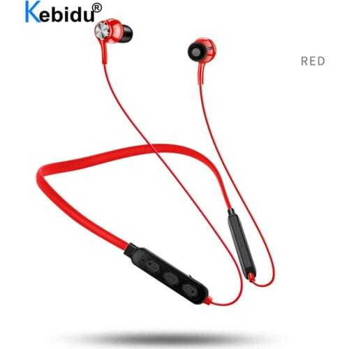 Kebidu ultra-long standby hanging neck bluetooth headset in-ear wired waterproof headset Stereo music sports headset