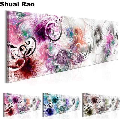 Large Abstract feather Decorative Painting diamond mosaic Wall Art diamond embroidery Painting flowers Scenery for Home Decor