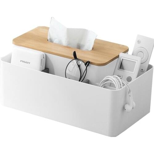 Remote Control Holder Makeup Tissue Box Cosmetic Storage Box Napkin Paper Container Desk Organizer Decoration Tools Bathroom