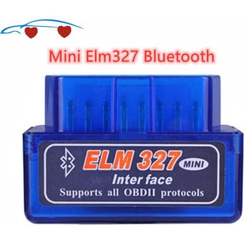 Super Mini Elm327 Bluetooth OBD2 V1.5 Elm 327 V 1.5 OBD 2 Car Diagnostic-Tool Scanner Elm-327 OBDII Adapter Auto Diagnostic Tool