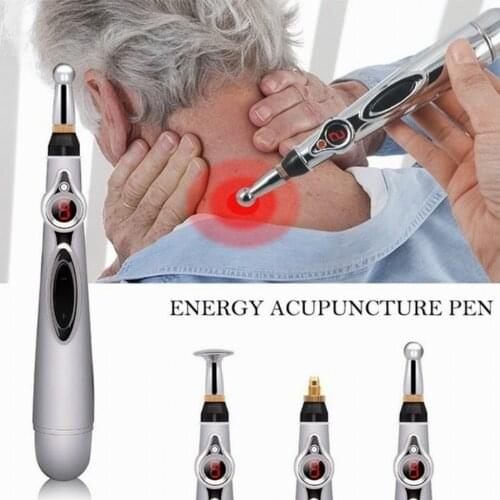 Electronic Acupuncture Pen Heal Massage Pen Meridian Energy Pen Electric Meridians Laser Therapy for Neck Back Body Pain Relief