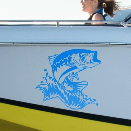 Go Fishing Sticker Bass Vinyl Decal Bucket Tackle Shop Fishhook Fish Tank Boat Box Car Fishing1002