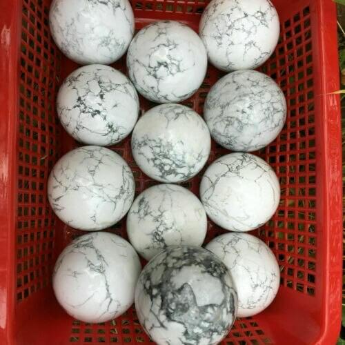 2.2lb white banded turquoise ball ball healing crystal natural mineral stone