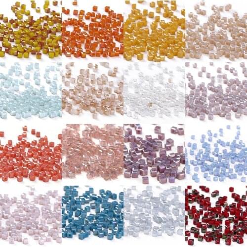 Square-shape Crystal Beads for Jewelry Making 30 Colors AB 100pc 2mm Austria Crystal Cube Beads Bracelet Necklace DIY C-1