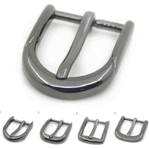 Metal 25mm Belt Buckle Casual Men End Bar Heel bar Single Pin Belt Half Buckle Leather Craft Jeans Webbing Zinc Alloy Pin Buckle
