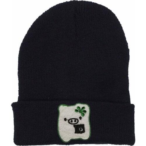 Lovely Cartoon pig logo Winter Hats Casual Beanie For Men Women Fashion Knitted Winter Hat Skullies Hat