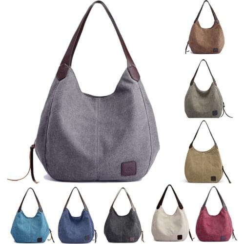 Fashion Multilayer Women Shoulder Bag Crossbody Female Messenger Bag Lady Canvas Cloth Handbag