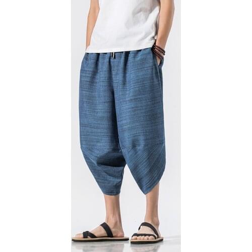 Summer Mens Jogging Pants Casual Wide Leg Pants Mens Harem Pants Big Size 2020 New Loose Sweatpants Male Dropshipping