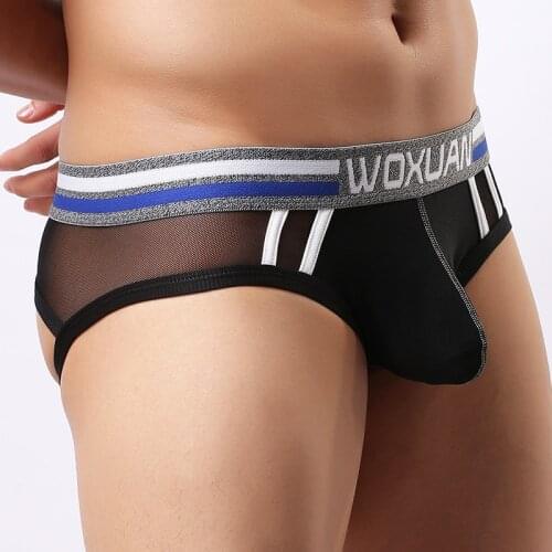 Mens Underwear Men Sexy Briefs Jockstrap Pouch Cuecas Man Cotton Panties Thongs Mesh Underpants Gay Slip Homme Srting