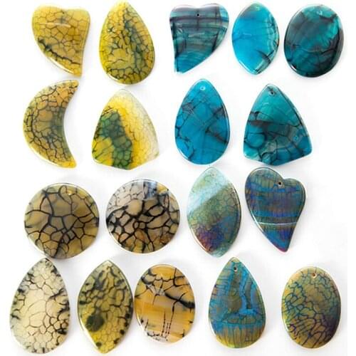 Natural Agates Original Stone Irregular Texture Heart-shaped Pendant for Charms Jewelry Making DIY Necklace Accessories No Chain