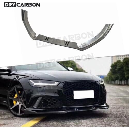 For Audi A6 RS6 2012-2016 Front Lip Spoiler Carbon Fiber / FRP Head Bumper Chin Shovel Protector Car Styling