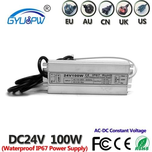 Single Output DC12V 24V 60W 100W 120W 150W Power Supply Switch Waterproof IP67 Power Source AC110V-240V to DC 12V 24V LED Light