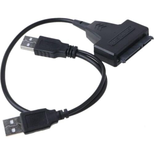 SATA to USB 2.0 Adapter External Power for 2.5/3.5 Inch SSD Hard Disk Drive Converter Cable for Desktop Laptop