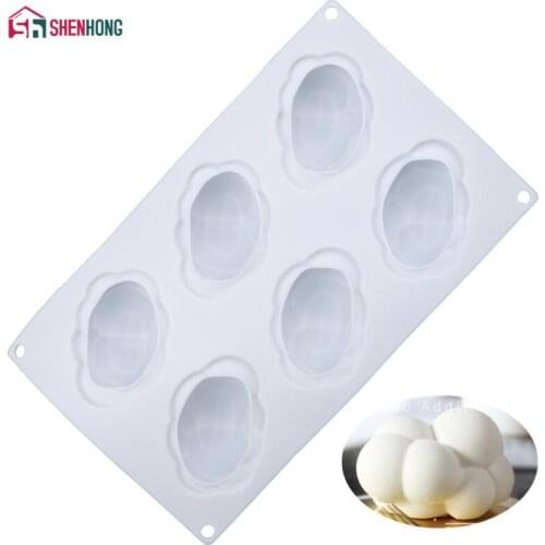SHENHONG 6 Hole 3D Cloud Cake Moulds Silicone Mold For Baking Mould Bakeware Chocolate Tools Pastry Pan Cake Decoration