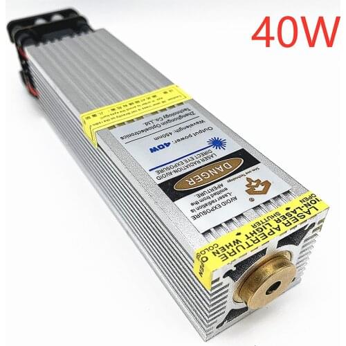 40W blue laser module, laser head, fast engraving speed, can engrave stainless steel and oxidized metal, with TTL/PWM