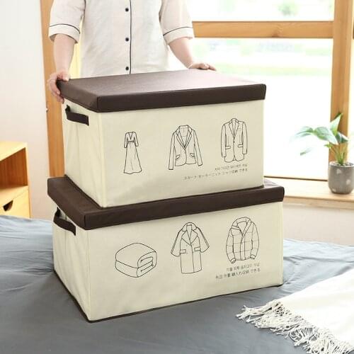 Folding Closet Storage Box Clothes Underwear Sock Container Toy Basket Wardrobe Quilt Blanket Case Household Organize Accessory
