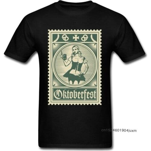 Tops Men T-shirt Oktoberfest Stamp TShirt Beer Lover Festival T Shirts Vintage Black Clothing Oversized Custom Male Tees